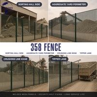 Clôture de sécurité 358 en acier galvanisé thermolaqué, robuste et durable, pour le recyclage des déchets de construction, avec panneau en treillis soudé anti-escalade