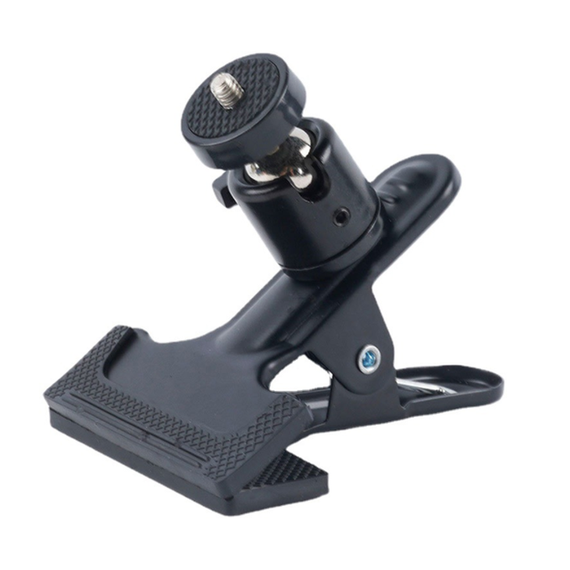 Metal Strong Clamp Camera Tripod Mount Flash Holder Photography Clip With 360 Degree Rotate Head