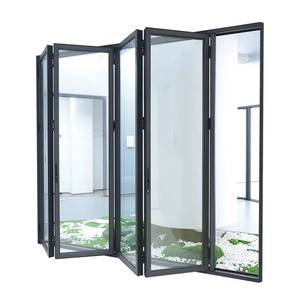 Porte pliante extérieure en accordéon de <span class=keywords><strong>véranda</strong></span> personnalisée à prix réduit Porte coulissante en verre <span class=keywords><strong>pour</strong></span> le patio - Product Image 1