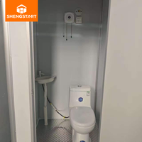 Toilettes portables modernes en acier préfabriqué de qualité supérieure, garantie 5 ans+, écologiques, durables, installation facile, pour extérieur