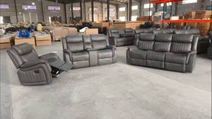 Juego de Muebles de Cuero de Lujo para Cine en Casa, Sofá Seccional Inteligente Eléctrico Reclinable para Sala de Estar - Product Image 5