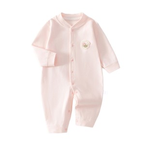 Combinaison pour bébé fille à manches longues en pur coton tricoté, pour le printemps et l'automne - Product Image 5