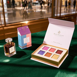 รีไซเคิลบรรจุภัณฑ์โฟลเดอร์กล่องที่มีฝาปิดแม่เหล็กกระดาษคราฟท์เคลือบด้านประโยชน์ยูวีสำหรับอาหารน้ำหอมเครื่องสำอาง - Product Image 5