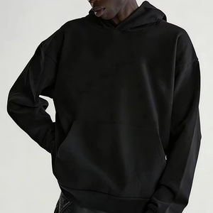 Sudadera con Capucha Oversize de Forro Polar Ecológico de Color Liso, Cálida, Unisex, de Moda OEM, con Hombros Caídos y Logotipo Personalizado para Invierno - Product Image 3