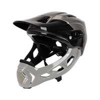Casco todoterreno desmontable negro y gris, tipo dividido, casco de carreras todoterreno, casco de motocicleta desmontable de varias piezas