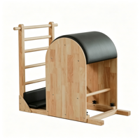 Machine de Pilates Reformer avec baril en bois et échelle pour le yoga et l'entraînement physique