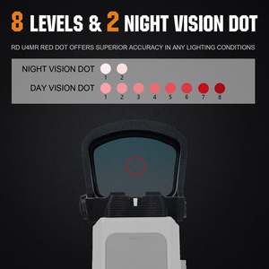 Ohhunt Viseur point rouge solaire à luminosité automatique, optique à réflexion ouverte, points 3M et cercles 44M, réactivation par mouvement, antichoc 1500G - Product Image 5