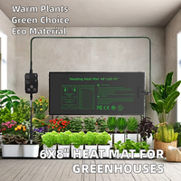 Tapis chauffant pour semis 48*20.75 pouces XHC F144 avec prise US, double affichage, thermostat de germination et film chauffant PTC infrarouge lointain pour la maison