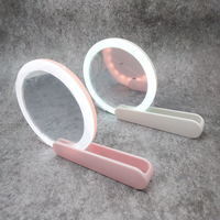 Miroir à main en gros, miroir de maquillage LED de qualité supérieure, miroir de maquillage portable avec lumière LED