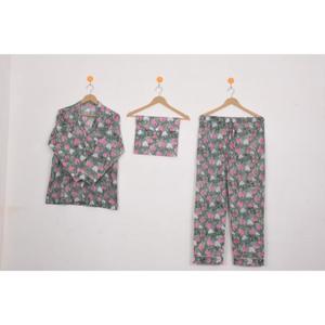 Wholesale Price Women's Cotton Hand Block Pajama Set- Boho Loungewear ,Comfy Nightwear For Women - Product Image 5