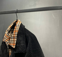 Vente en gros personnalisé faux deux pièces uni épais Streetwear blanc noir entraîneur veste en velours côtelé hommes