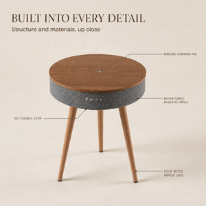 Sistemi Audio Domestici, Tavolini e Scrivanie in Legno con Caricatori Wireless, Altoparlanti Intelligenti, Mobili Vintage e per Feste - Product Image 4