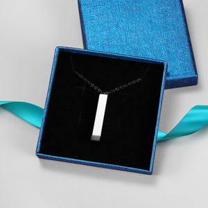 Collier avec nom personnalisé en acier inoxydable noir, inspiration Alphabet, noms cachés pour cadeaux pour hommes et femmes, 2021 - Product Image 5