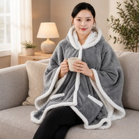 Plaid chauffant en flanelle épaisse pour l'hiver, protection sûre, contrôle multi-niveaux de chaleur, style européen-américain, salon
