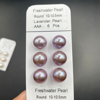 Perles d'eau douce naturelles rondes, blanches, roses et violettes ; qualité 3A pour la fabrication de divers types de bijoux ; prix de gros.