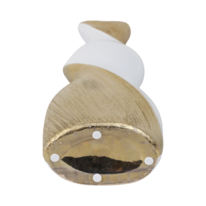 Vaso in ceramica intrecciata bianco e oro, decorazione per la casa, accessorio per il soggiorno, da posizionare su un tavolo. - Product Image 6