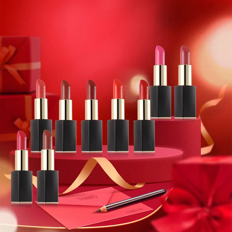 Private label nude long lasting matte lipstick cosmetics makeup lipstick 9colors