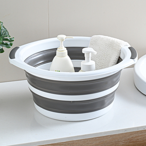 Cubo plegable de plástico para <span class=keywords><strong>lavabo</strong></span> de baño, <span class=keywords><strong>lavabo</strong></span> plegable, <span class=keywords><strong>lavabo</strong></span> apilable, ahorro de espacio - Product Image 6
