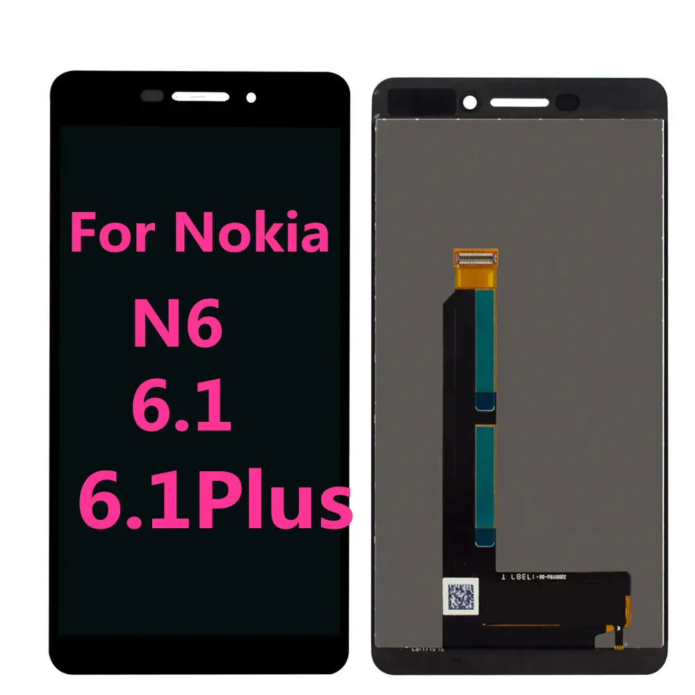 For Nokia 6 TA-1021 LCD Display For Nokia 6.1 6(2018) TA-1043 LCD Display Touch Screen Digitizer Assembly X6 2018 6.1 Plus LCD