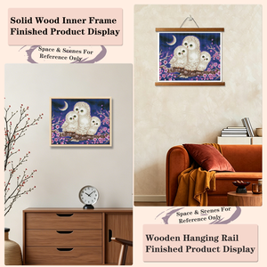 DIY Diamond Painting Kit Love Owl Couple Scene Full Round Drill Mosaic Art Romantic Home Wall Decor - Product Image 5