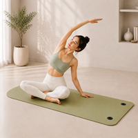 Tapis de yoga suspendu en naturel PU massif, coloré, bombé, antidérapant et amortissant les chocs, avec œillets, épaisseur 5mm