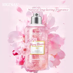 Riginas Private Label Exfoliating Skin Whitening Body Wash Infused With Rose Extract Essence