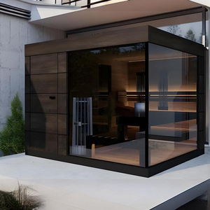 Factory Custom Sold <strong>Sauna</strong> <strong>Dome</strong> Luxury 4-6 Person Cubic Solid Indoor <strong>Sauna</strong> with Shower Modern Design Includes Stove Heating - Product Image 3