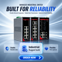 Switch Ethernet Gigabit Industrial Administrado para Montaje en Riel DIN, 5 o 8 Puertos Opcionales, Gestión por SNMP y CLI, Soporte VLAN