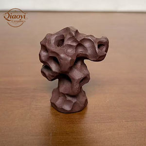 Petites décorations de jardin artisanales en céramique d'argile violette du Jiangsu Taihu, design irrégulier, pour table, bureau, hôtel - Product Image 3