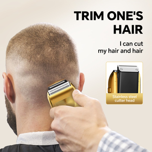 Professional Men's Rechargeable Foil <strong>Hair</strong> Removal <strong>Skinhead</strong> Machine Two Reciprocating Blades Shaver USB Household Smart High-powe - Product Image 4