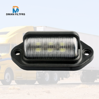 Feux latéraux de camion à LED 6LED 12v/24v, 6000K, feux de plaque d'immatriculation pour voiture, remorque, SUV, camion, nouveau feu de plaque d'immatriculation, feu arrière