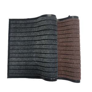 Alfombra Moderna Reversible Antideslizante para Interiores/Exteriores, de Poliéster con Rayas, Fabricada a Máquina, con Base de Goma Antideslizante, Lavable - Product Image 1