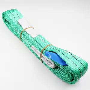 2T sabuk satu arah kode warna pita tekstil sabuk angkat sabuk selempang anyaman pengangkat poliester datar derek