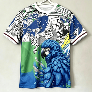 เสื้อฟุตบอลสั้นพิมพ์ลายสปอร์ตคุณภาพสูง ปี 2026 ผลิตจากโพลีเอสเตอร์ 100% แห้งเร็ว ระบายอากาศได้ดี รุ่นพิเศษสำหรับประเทศไทย - Product Image 1