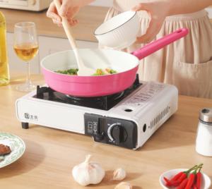 Nhà hàng-lớp chảo rán cảm ứng tương thích Die-cast không dính Pan Set đa Kích thước chảo màu hồng đồ nấu nướng - Product Image 1