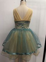Bandeau maille sangles irisé paillettes Spandex tissu moderne adulte danse Poncho dentelle jupe compétition Ballet scène utilisation