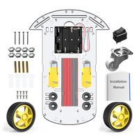 Kit de châssis de voiture Robot intelligent 2WD, avec encodeur de vitesse 65x26mm, pneu pour Arduino, nouveau