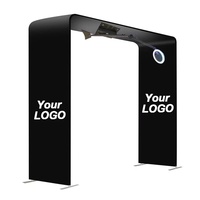 Nouvelle cabine photo 360° suspendue avec éclairage LED Sky 360 Top Spinner, cabine photo 360° avec fond et accessoires de fête