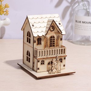 Décorations <span class=keywords><strong>de</strong></span> <span class=keywords><strong>Noël</strong></span> <span class=keywords><strong>en</strong></span> <span class=keywords><strong>bois</strong></span> écologiques, petites, lumineuses, pour bureau, fenêtre, bar, ornements personnalisés, marque DINGCHUAN - Product Image 3