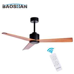 Ventilateur de plafond décoratif moderne de haute qualité avec pales en bois de 42 pouces, télécommande, pour usage domestique et hôtelier, télécommande pratique - Product Image 1