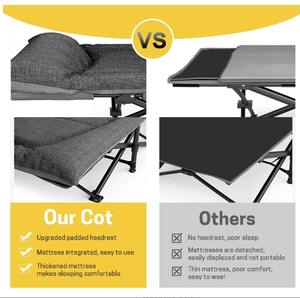 <span class=keywords><strong>Lettino</strong></span> portatile portatile singolo Extra <span class=keywords><strong>piccolo</strong></span> con materasso Oxford per campeggio all'aperto spiaggia uso interno letto pieghevole in magazzino - Product Image 4