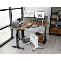 Bureau d'angle électrique réglable en hauteur en forme de L, poste de travail assis-debout, table de direction, fabrication OEM sur mesure