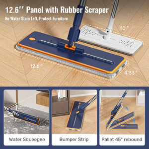 Homettler AMZ Mop Piatto e Secchio per Pulizia Pavimenti con Separazione Sporco-Pulito, in Microfibra, con Ricambio Panno Mop e Strizzatore Automatico, ad Alto Rendimento - Product Image 6