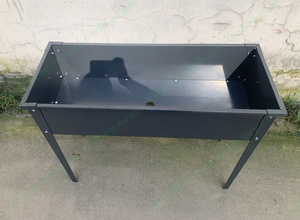 Jardinera Elevada con Patas, Caja <span class=keywords><strong>de</strong></span> Cultivo Elevada <span class=keywords><strong>para</strong></span> Exteriores, <span class=keywords><strong>para</strong></span> Flores y Vegetales, Acero con Recubrimiento en Polvo, Uso Diario - Product Image 3