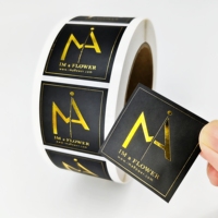 Autocollants ronds personnalisés en feuille d'or, autocollants adhésifs en vinyle imperméables, impression d'étiquettes, logo, rouleau, emballage de marque