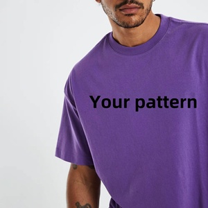 เสื้อยืดแขนสั้นคอกลมทรงหลวมสำหรับผู้ชายเสื้อยืดสีม่วงพิมพ์<span class=keywords><strong>ลาย</strong></span>มีสไตล์สำหรับผู้ชายรอย<span class=keywords><strong>สัก</strong></span>ขายส่งและ OEM - Product Image 4