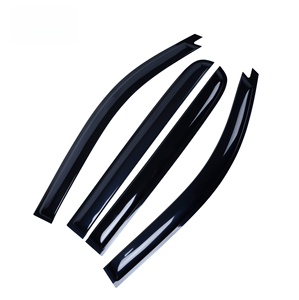 LUMA Juego de 4 deflectores de ventana color negro ahumado, visera protectora contra la lluvia para camionetas 2016-2023, accesorios de embellecedores exteriores - Product Image 5