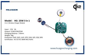 Modulo di Ricarica Wireless Huagon Qi2.2 25W 3in1 Ricarica Rapida 15V 3A Garanzia di 3 Anni Personalizzazione ODM di Fabbrica - Product Image 4