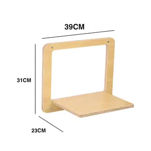 أرجوحة حائط خشبية للقطط ، أثاث حديث للحيوانات الأليفة ، سرير مرتفع من الخشب الصلب للحيوانات الأليفة ، رف للقطط من حبل السيزال