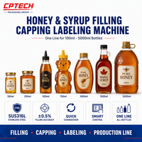 Machine de remplissage entièrement automatique CPTECH à 4 têtes avec suivi servo, type convoyeur linéaire, pour sauces, confitures, miel, ketchup et aliments